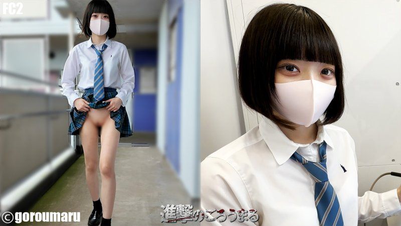 【個人拍攝115】露臉18歲的超白虎無毛妹 初次拍攝就青龍野外露出白虎全裸散步 如果因為評論特典而高潮，就用口交中出後大量逆流清潔口交